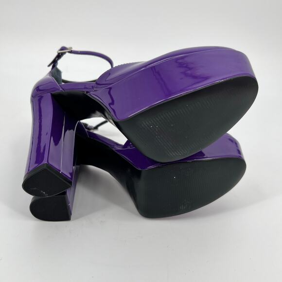 Marc Fisher Lucah Ankle Strap Platform Pump Womens 7.5M Purple Patent Leather - Picture 7 of 10